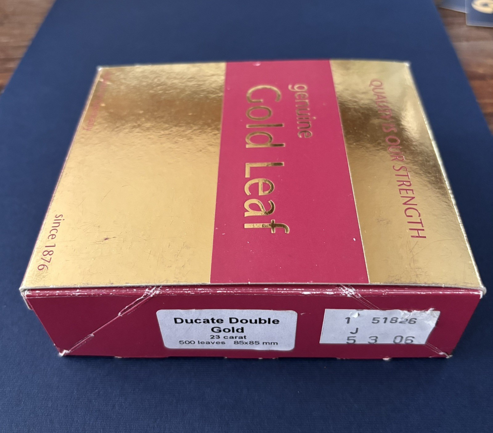 23K Double Gold Leaf Booklets 85x85mm New Made In Germany