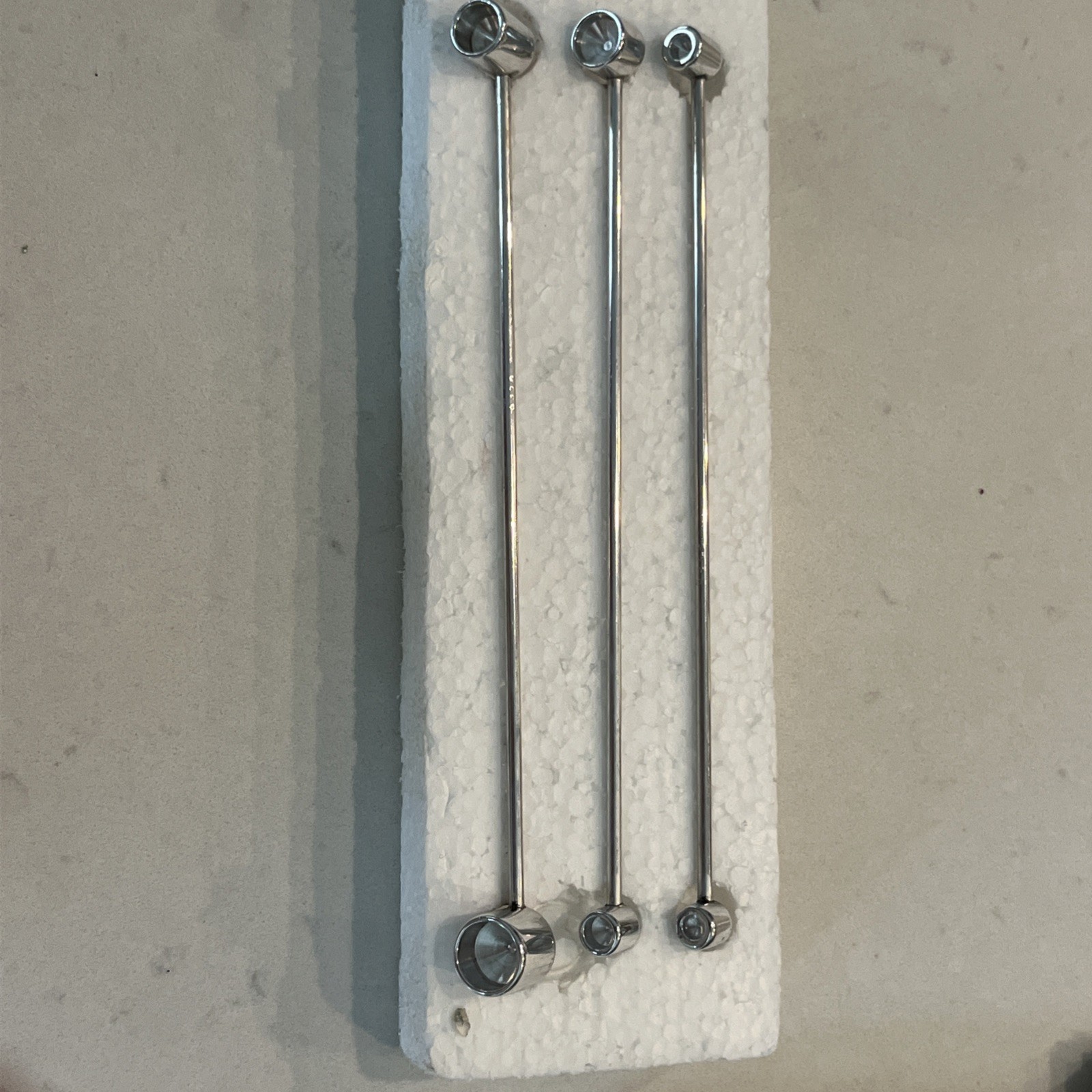 Set Of 3 Grey Dye Spoons For Textiles. 1/4, 1/8, 1/16, 1/32, 1/84, 1/128. R-1