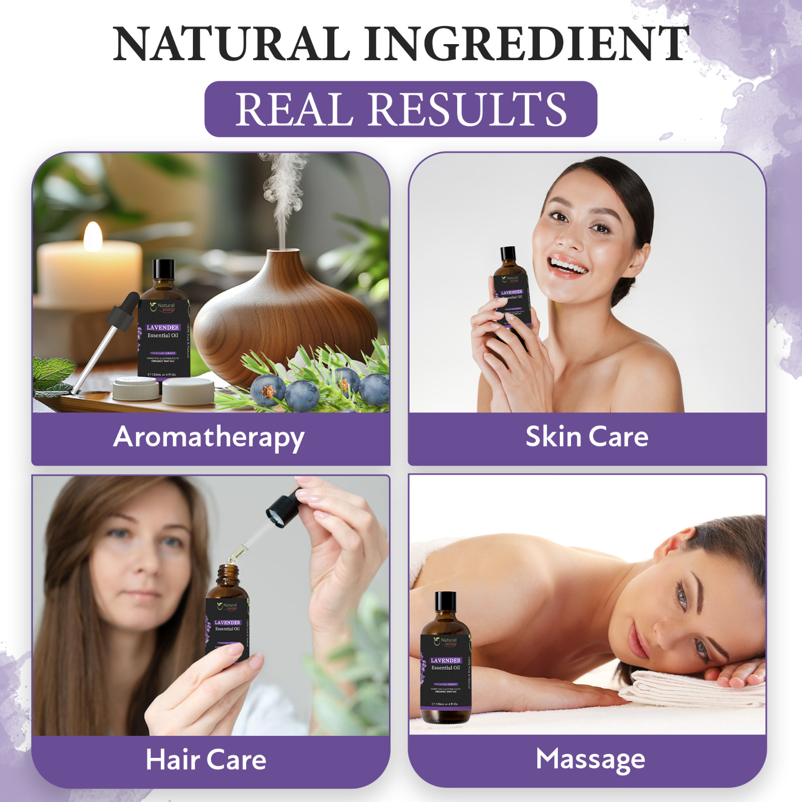 Natural Way Lavender Essential Oil 4 Fl Oz (120 ml)