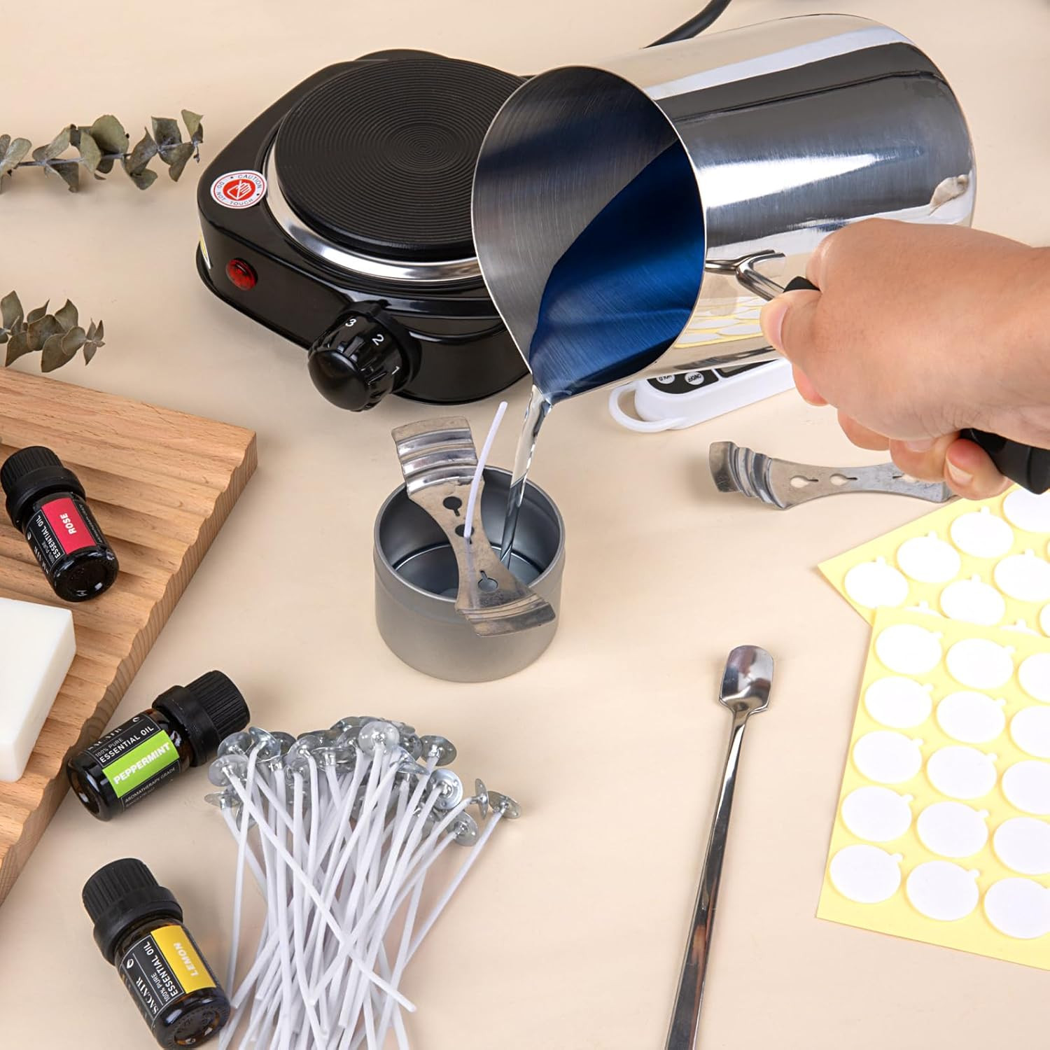 Candle Making Kit, Complete Candle Making Kit for Adults, DIY Starter Soy Candle