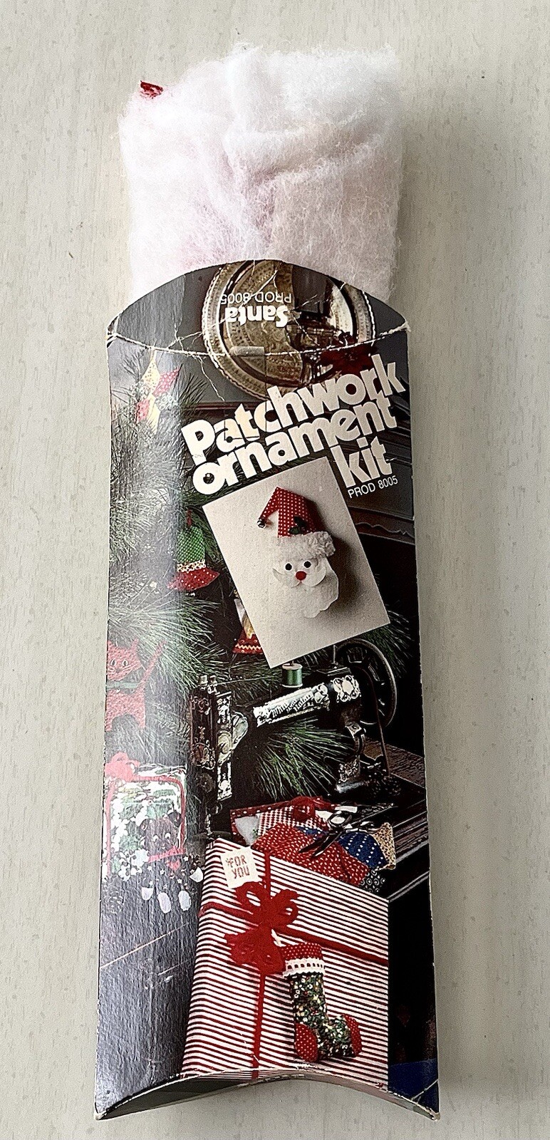 Vintage Holiday PATCHWORK ORNAMENT KIT SANTA All Ages Crafts Country Fair UNUSED