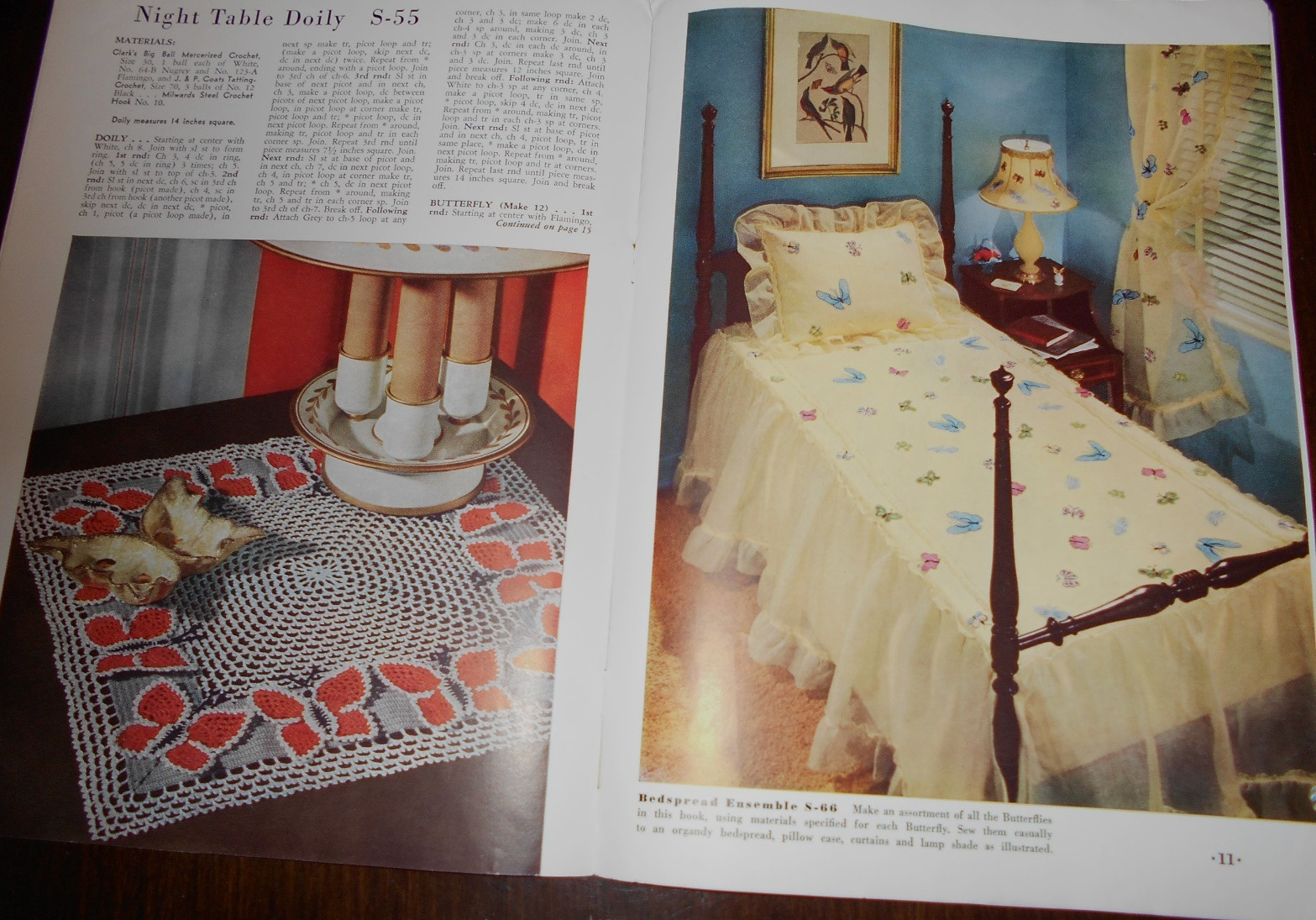 Butterflies In Crochet 1951 CLARKS J.P. Coats Pattern Book 272 1st Edition