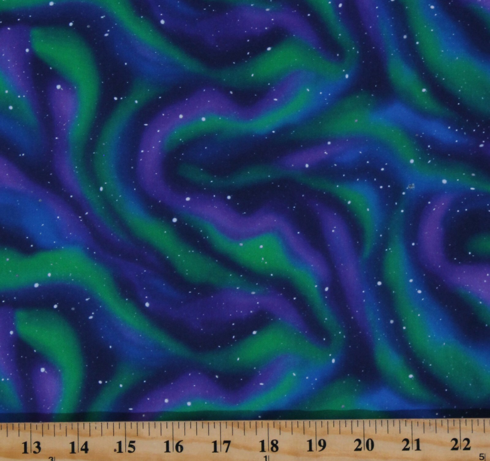 Cotton Northern Lights Aurora Borealis Colors Fabric Print by the Yard D768.57