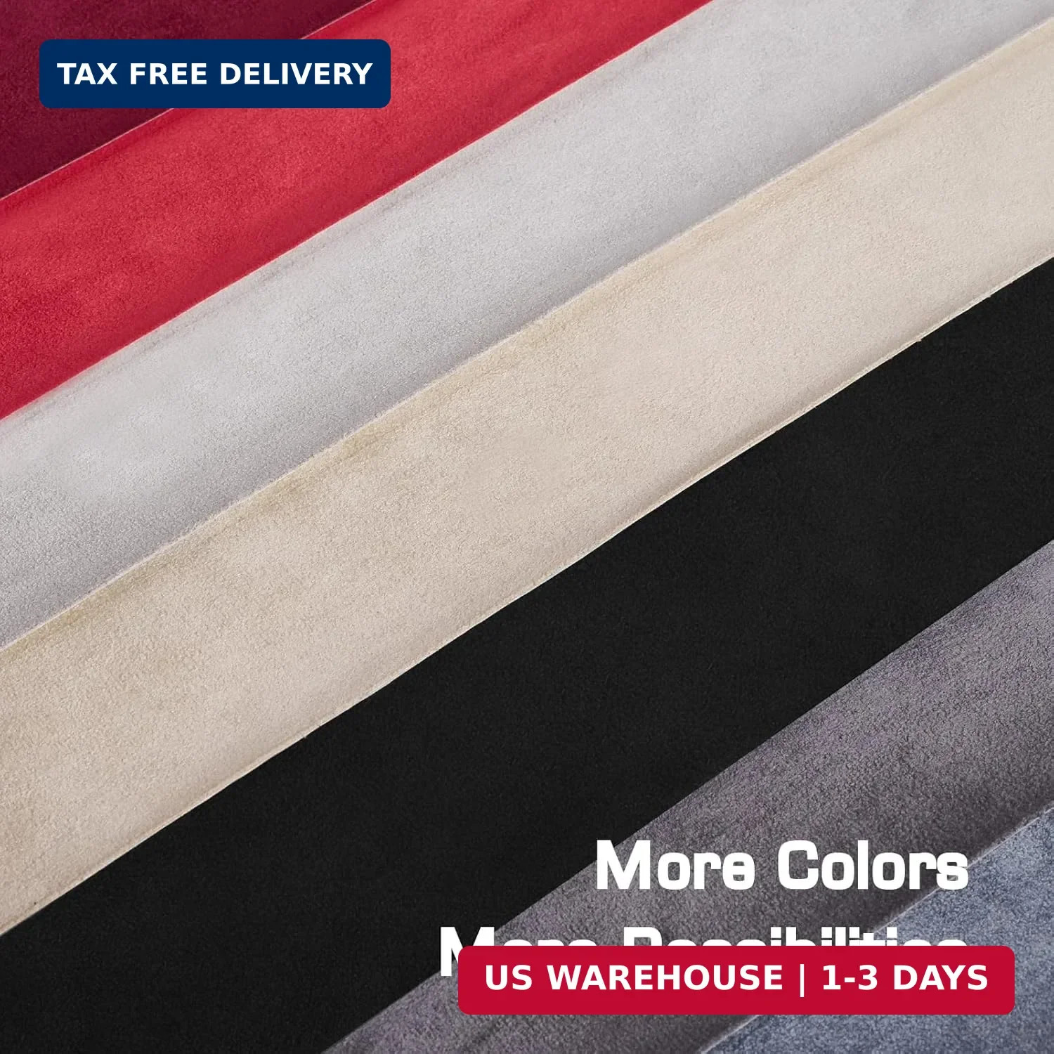 Suede Wrap for Car Interior 16″ x 59″ – Black Self Adhesive Suede Fabric, Easy P