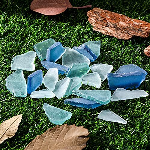 Sea Glass for Crafts Seaglass Pieces Decor Frosted Sea Blue White Green