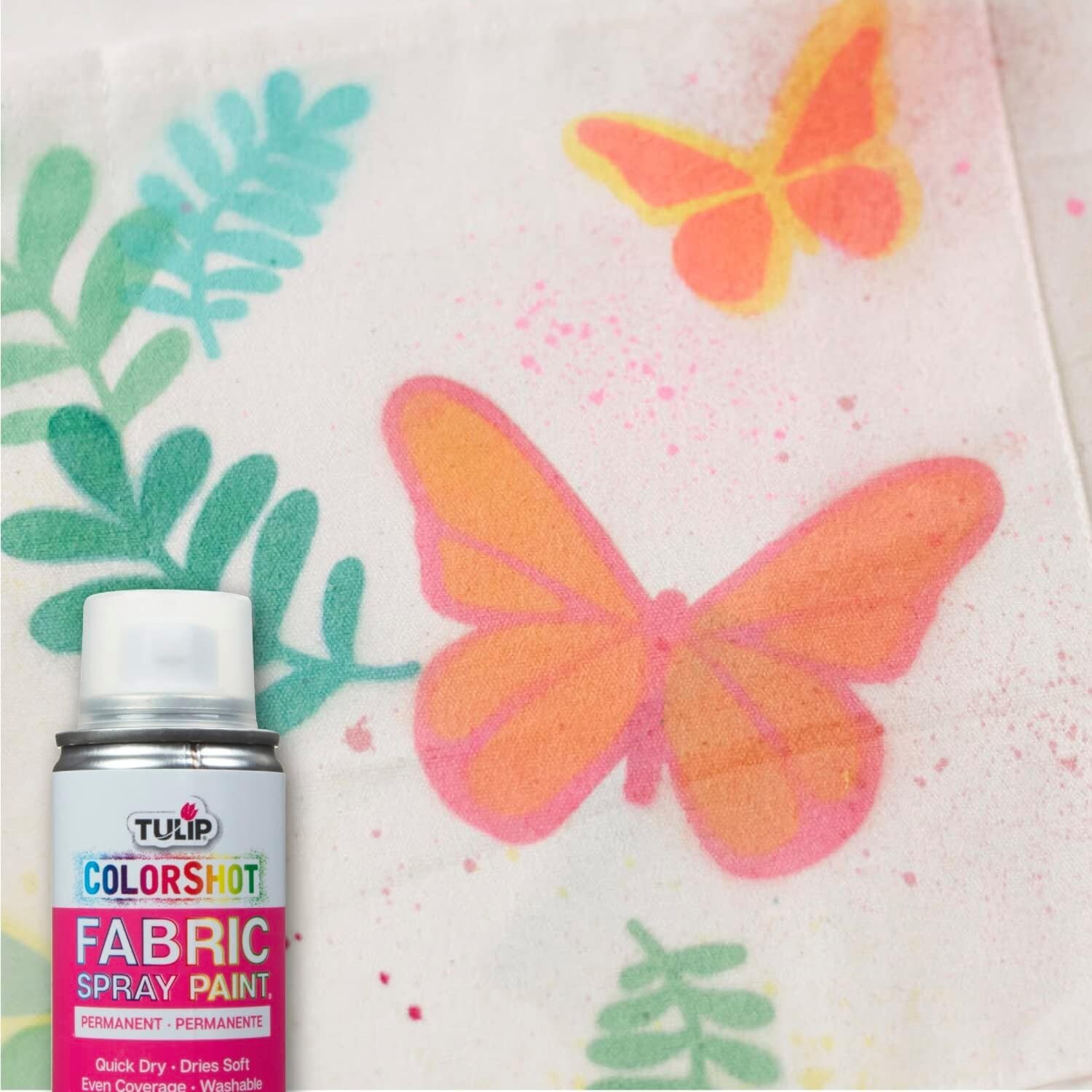 Vibrant Neon Pink Fabric Spray Paint – 3 oz Washable Aerosol for DIY