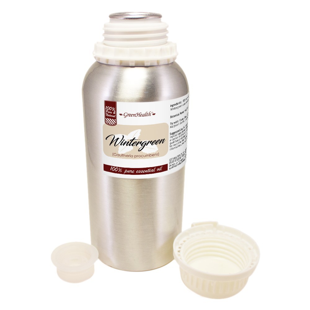 16 fl oz Wintergreen Essential Oil (100% Pure & Natural) in Aluminum Bottle