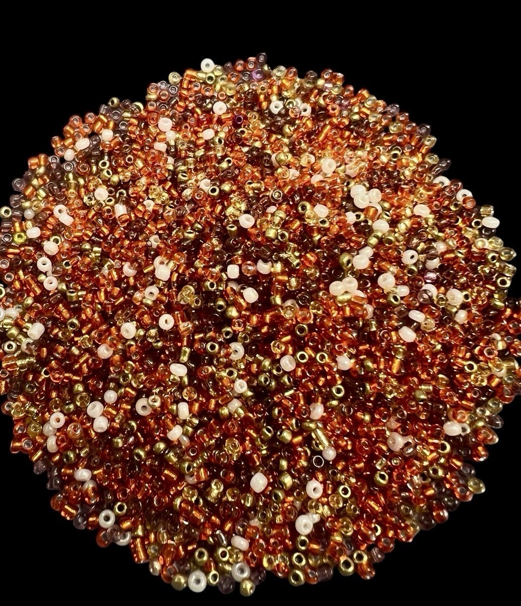 8g Autumn Harvest Glass Seed Bead Mix Assorted Sizes Jewelry Making Crafts