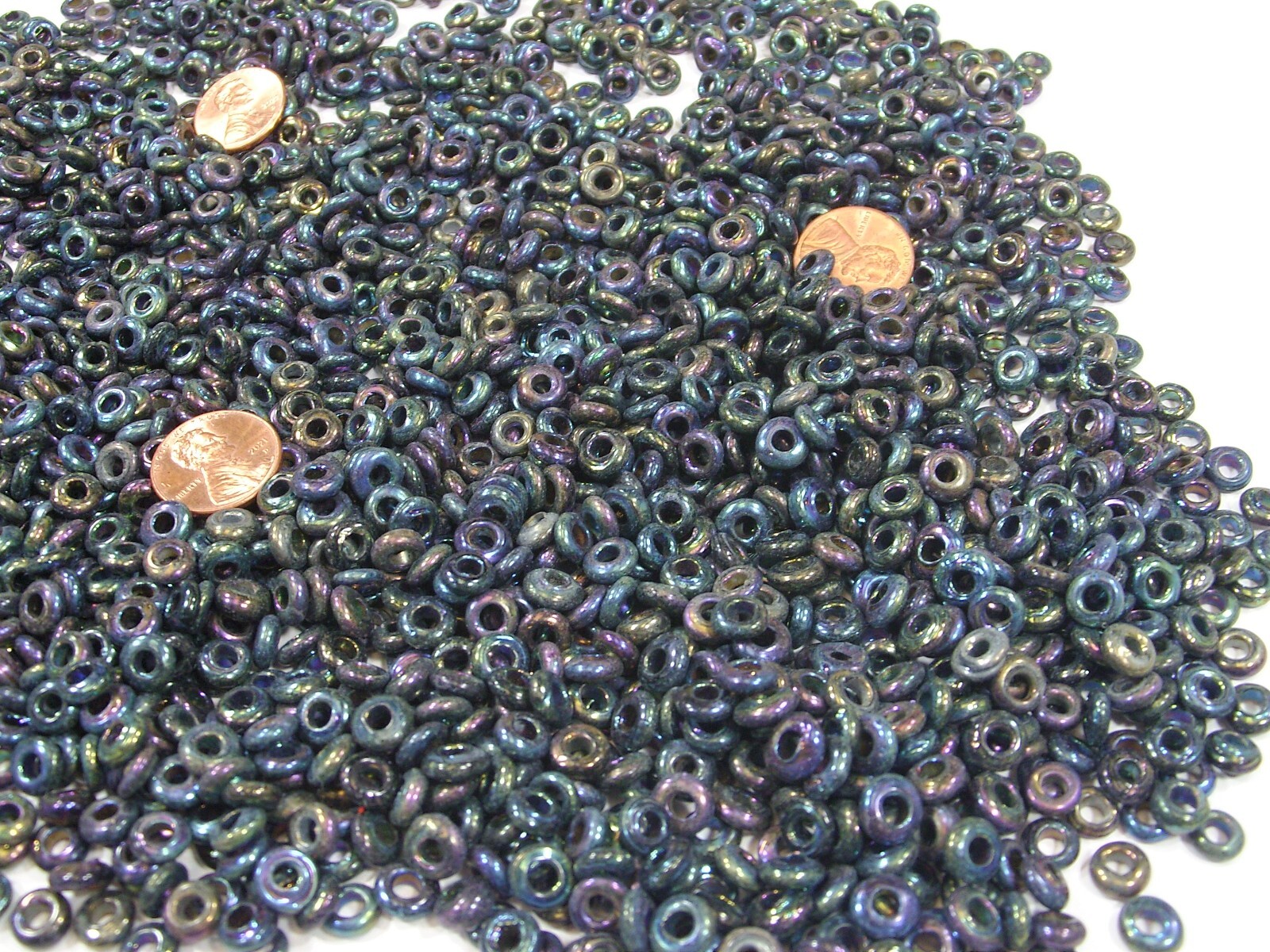 2 Pounds Metal Mix Color India Spacer Glass Beads Wholesale Bulk Lot (FY-903)