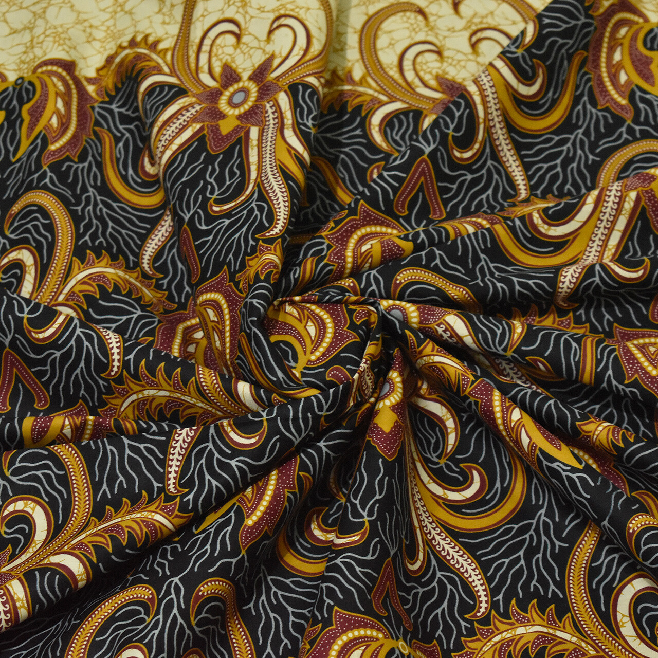 Indonesian Batik fabric, Traditional cloth Javanese ethnic cotton Sarong textile