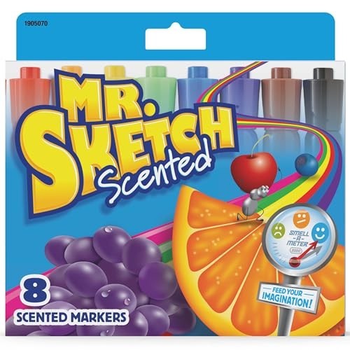 Scented Markers Chisel Tip Assorted Colors 8 Count Washable Non Toxic Kids