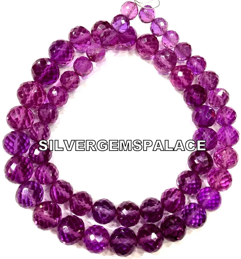 Extremely Rare~AAAA+ Alexandrite Faceted Beads Round Ball Purple Gemstone Beads.