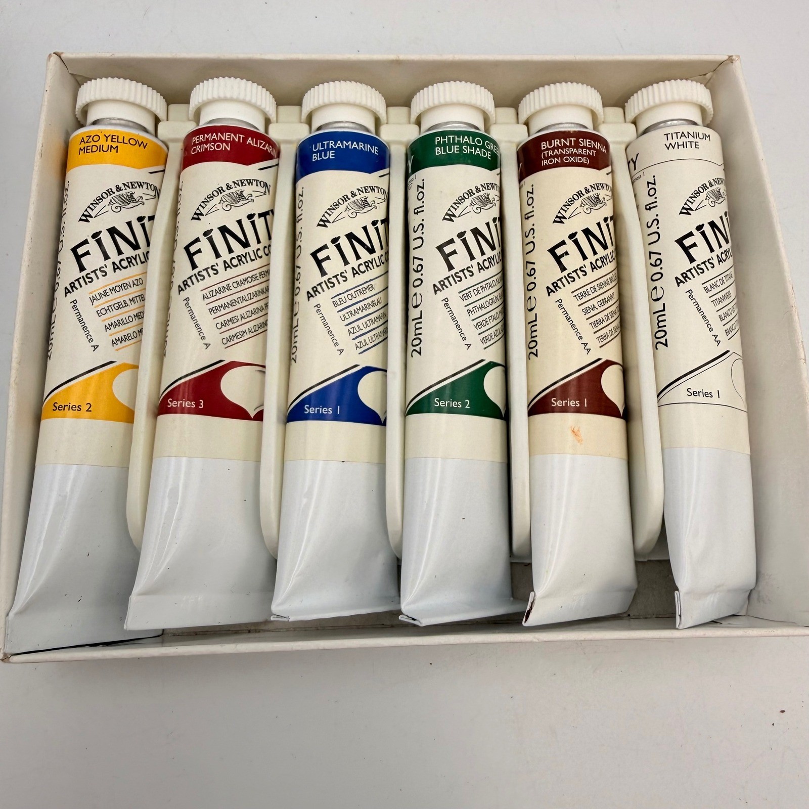 Winsor & Newton Finity Artists Acrylic Colour Introductory Set 6 Tubes 20ml 2490