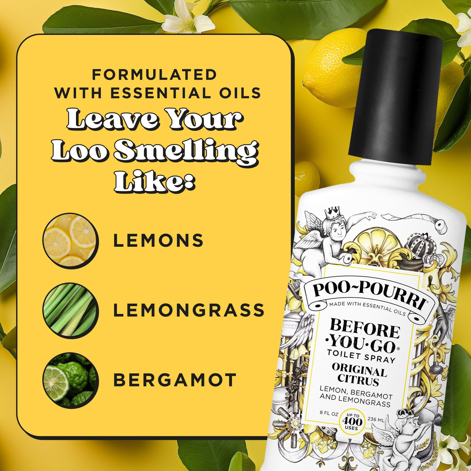 Poo-Pourri Before-You-Go Toilet Spray, 8 Fl Oz (Pack of 1), Original Citrus