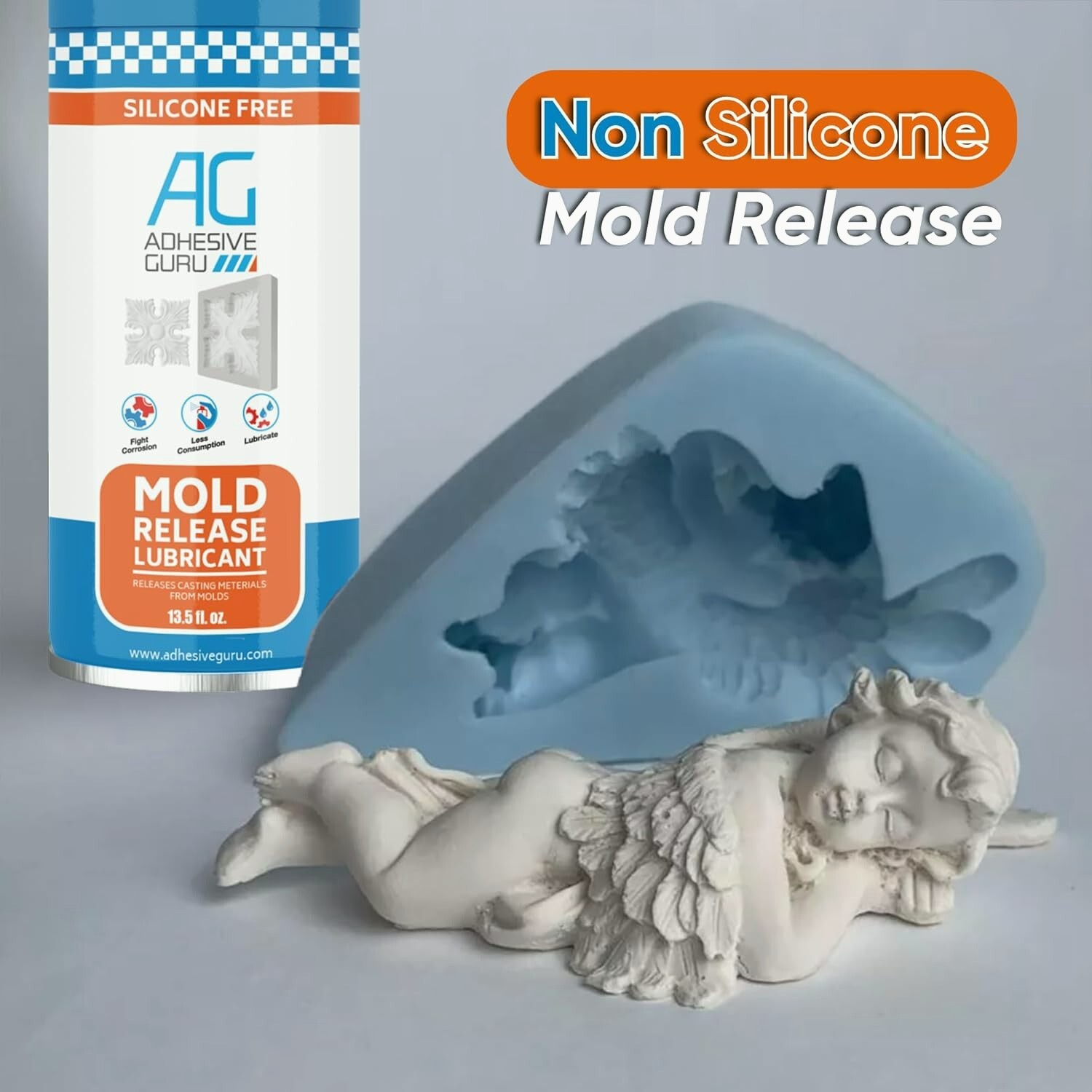 Adhesive Guru Non Silicone Epoxy Mold Release Spray (6.76 fl oz ), Silicone-Free