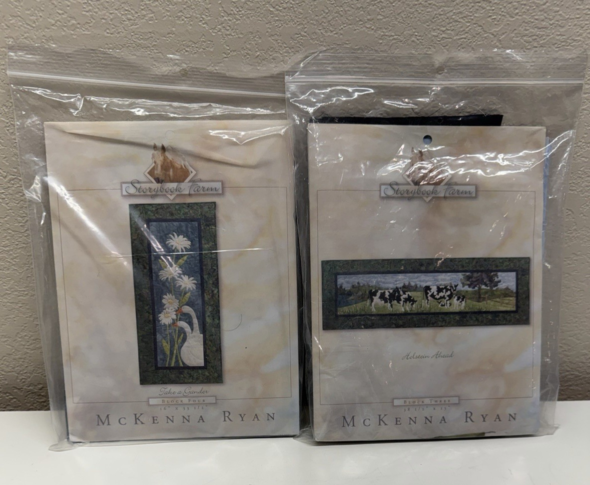 New Rare McKenna Ryan Storybrook Farm Set 8 Patterns W/Fabric See Description