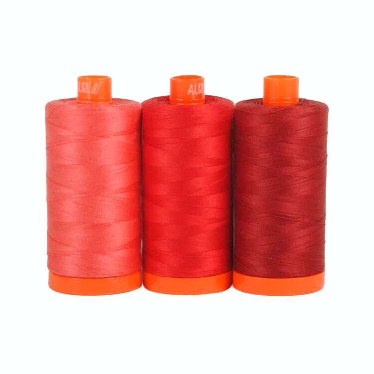 Aurifil HOUSE COLLECTIONS 3 LARGE SPOOLS 50WT Cotton Thread Solid – 1422Yds each