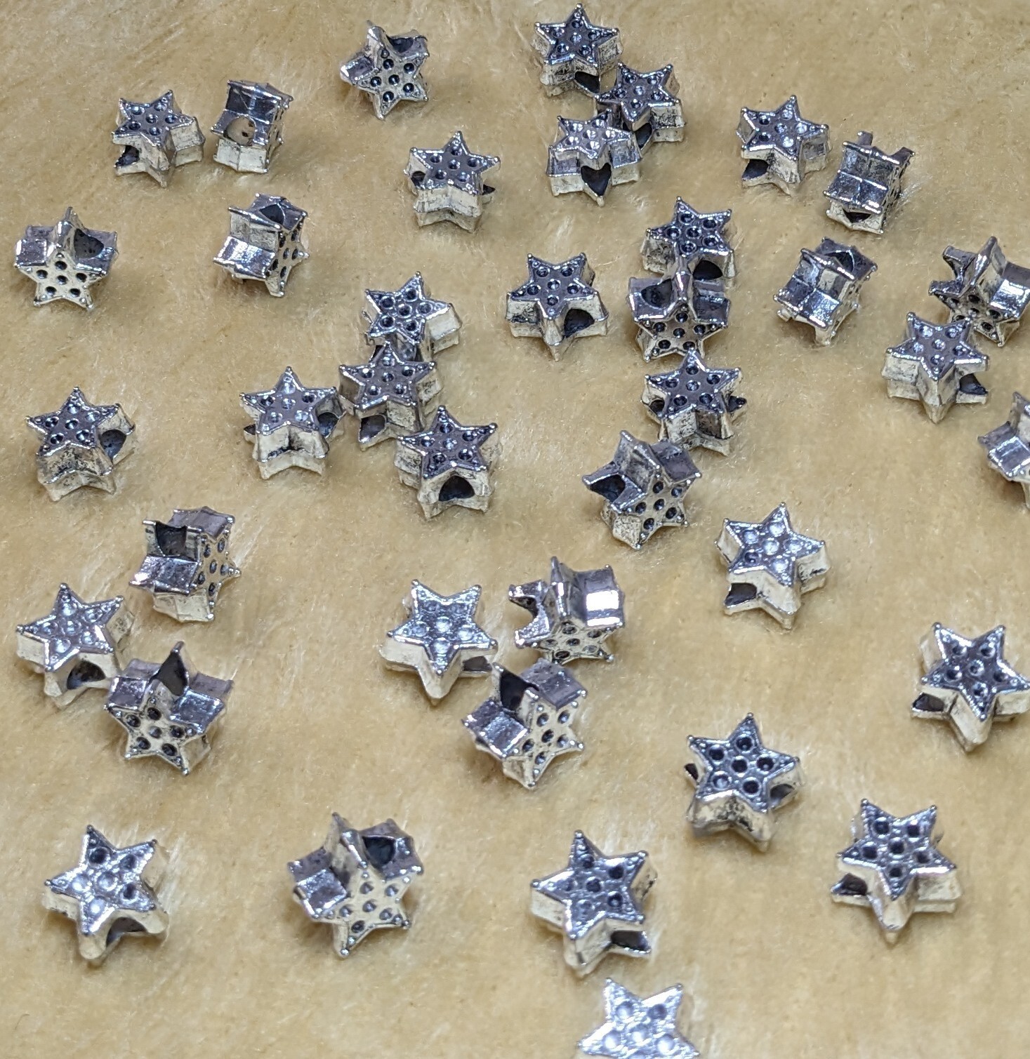 European Charms Star Charms Bead Antique Silver Tone DIY Finding 20 pcs 10x10mm