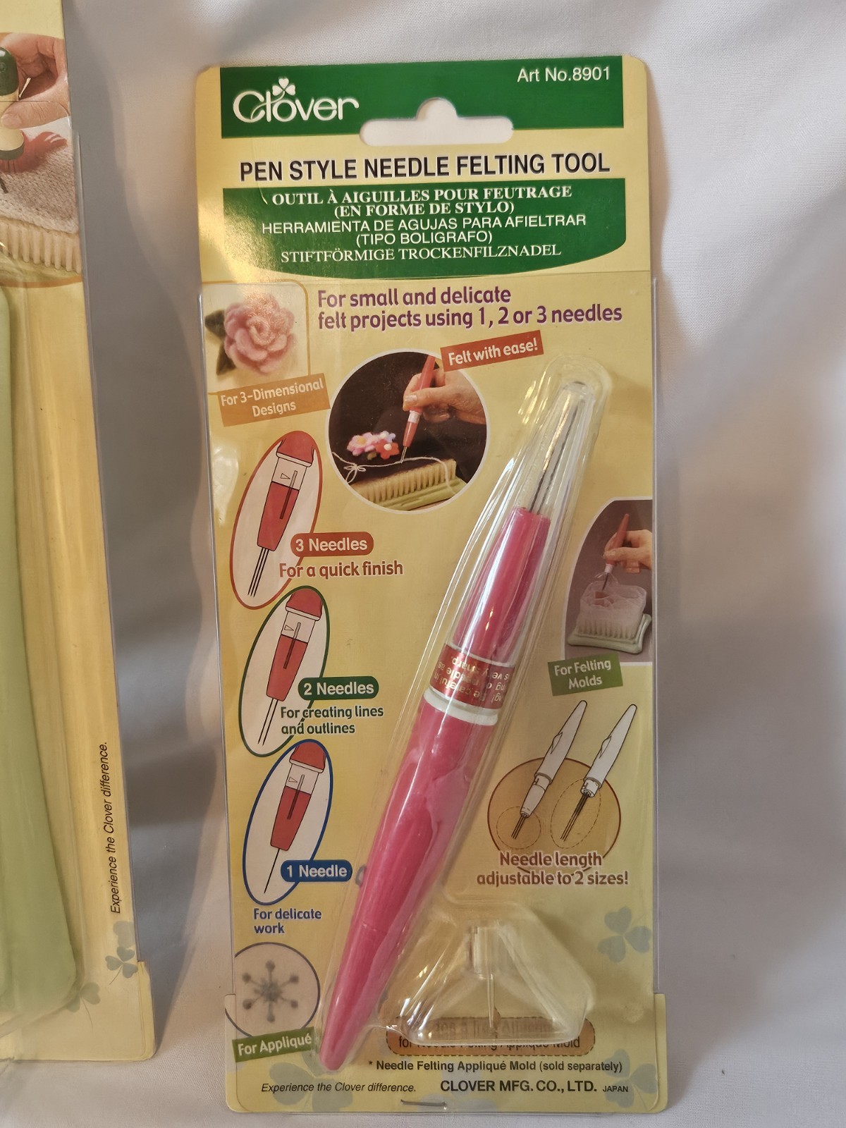 Set Clover Needle Felting Tools 2 Mats Pen Style Tool Claw Cleaner Refills NEW