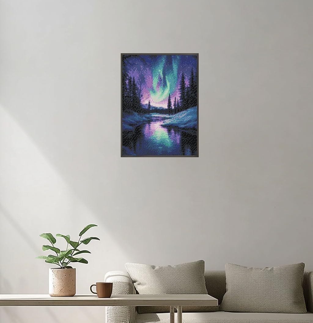 Aurora Borealis Diamond Painting Kits for Adults Full Drill 5D Diamond Art Ki…