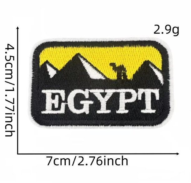 EGYPT – Travel Patch – Embroidered Iron-On/Sew Patch