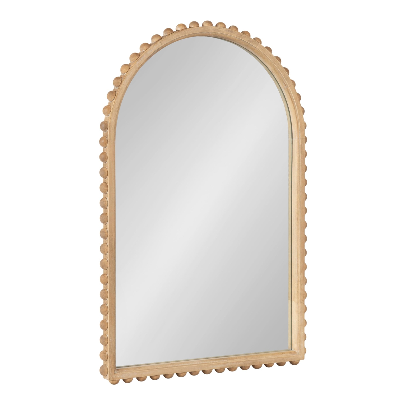 Kate and Laurel Beadbrook Modern Beaded Arched Mirror, 20 x 30, Natural Wood,…