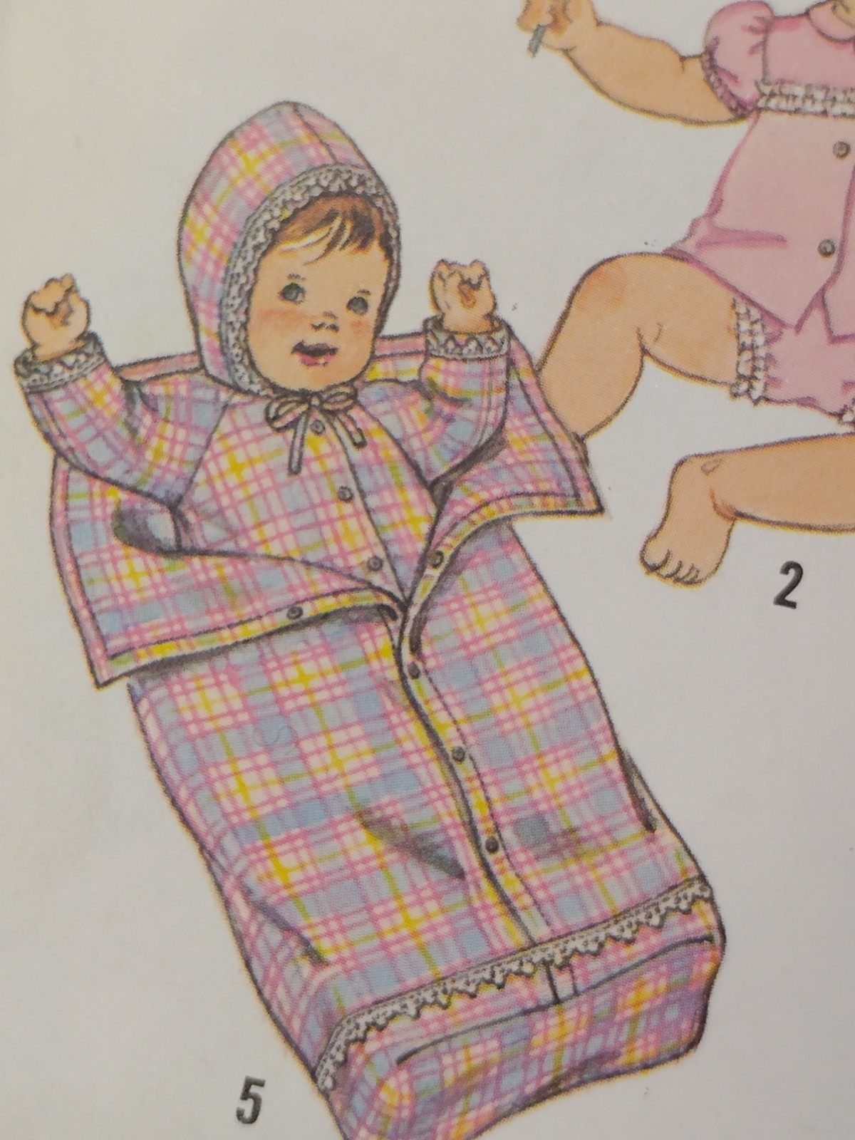 Simplicity 8494 Sewing Pattern Layette Infants NB 1M 2M 3M VTG Cut Sleeper Dress