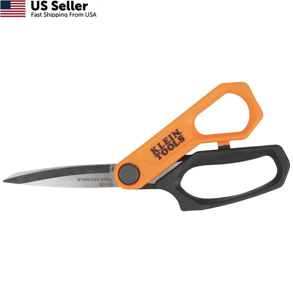 Klein Tools B2109 Heavy Duty Scissors, Multipurpose Utility 9-Inch, Orange