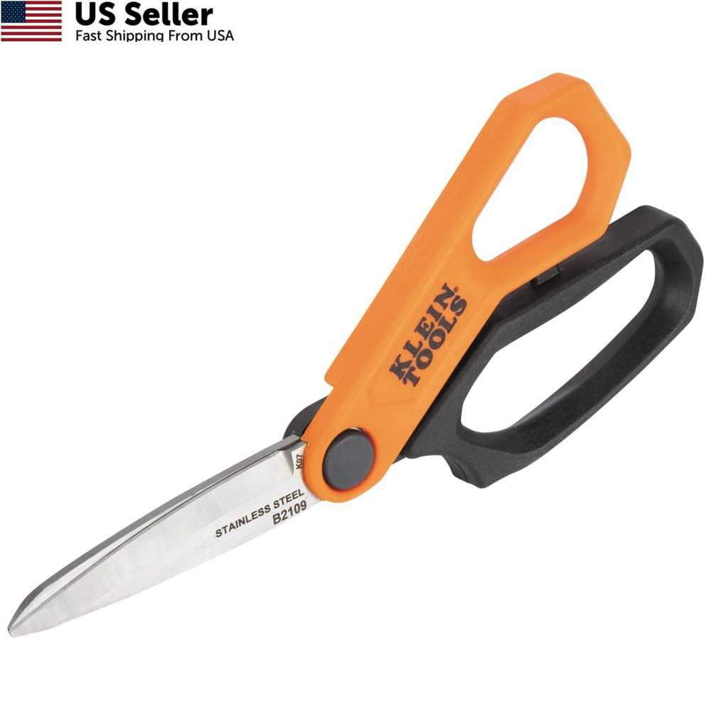 Klein Tools B2109 Heavy Duty Scissors, Multipurpose Utility 9-Inch, Orange