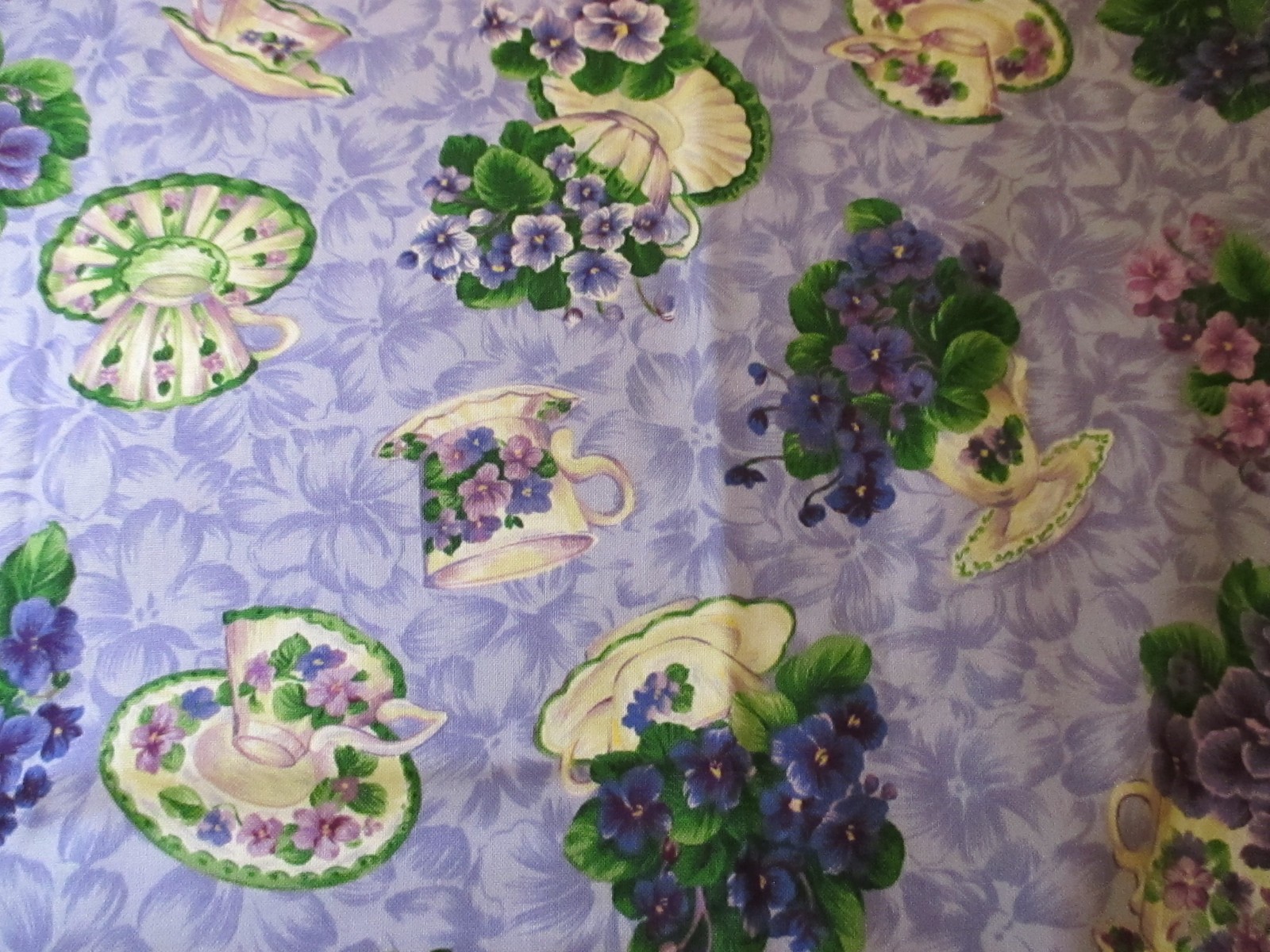 Flower of the Month Club February Violets Northcott Purlples Cotton 1yd x 44