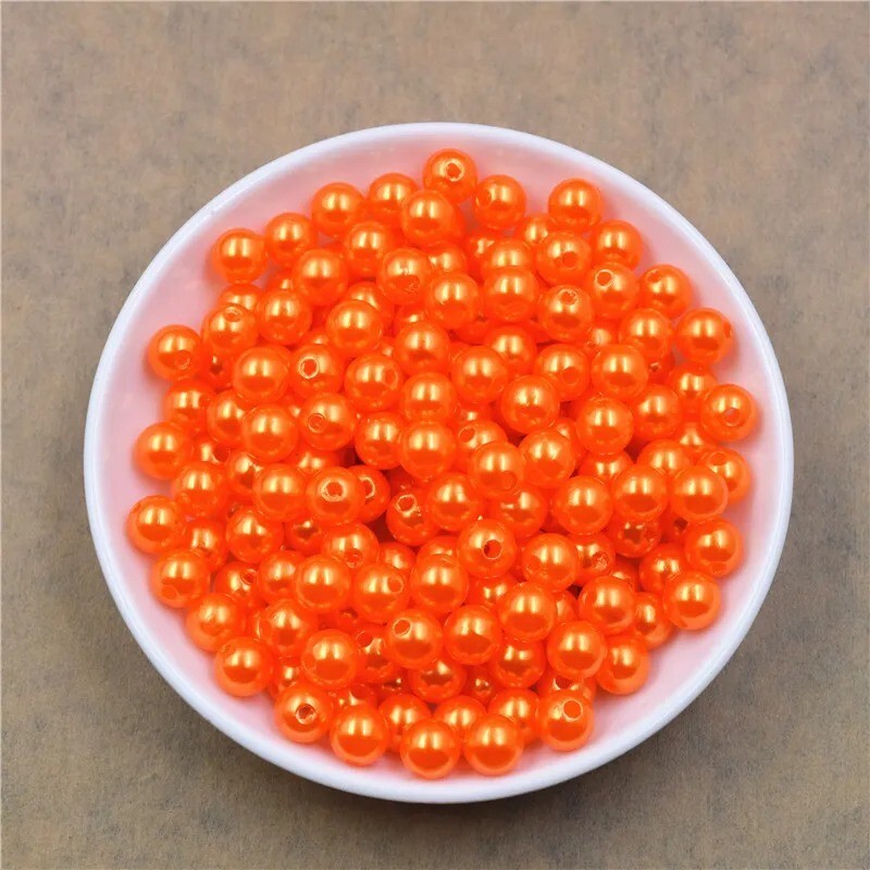 GLASS PEARL BEADS ROUND 3/4/6/8/10/12mm 50x100x300x400x500x1000 Jewelry Making