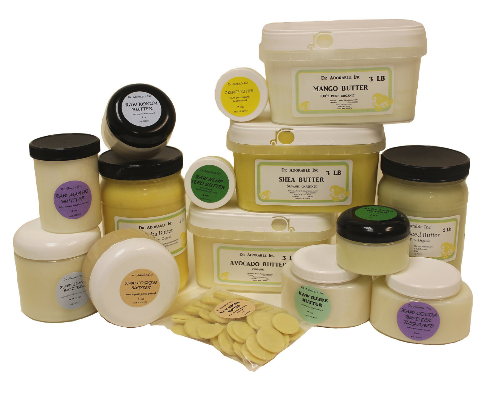 PREMIUM BUTTERS ORGANIC PURE NATURAL FRESH COLD PRESSED SKIN HAIR BODY CARE