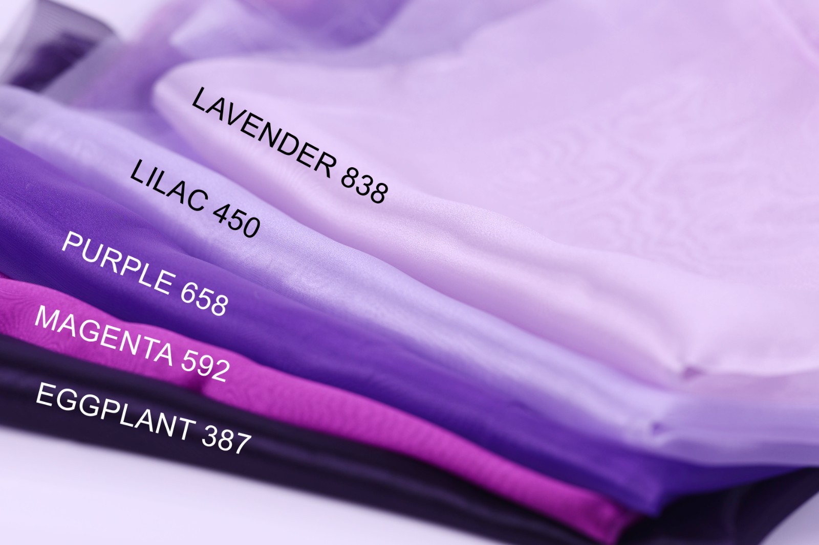 47 colors Crystal Sheer Organza Fabric By the Yard for Wedding, Costumes, Decor
