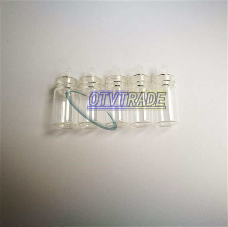 10pcs 1ml Bottle Empty Sample Vials Clear Glass Bottles NEW