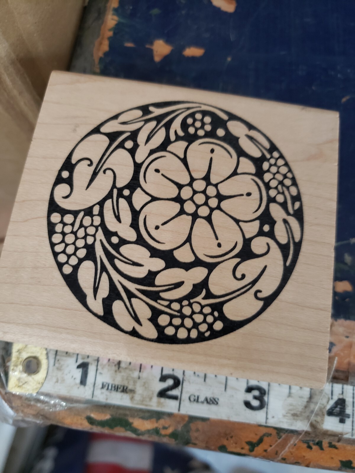 Judi Kins 2138 G circle flower floral ball rubber stamp