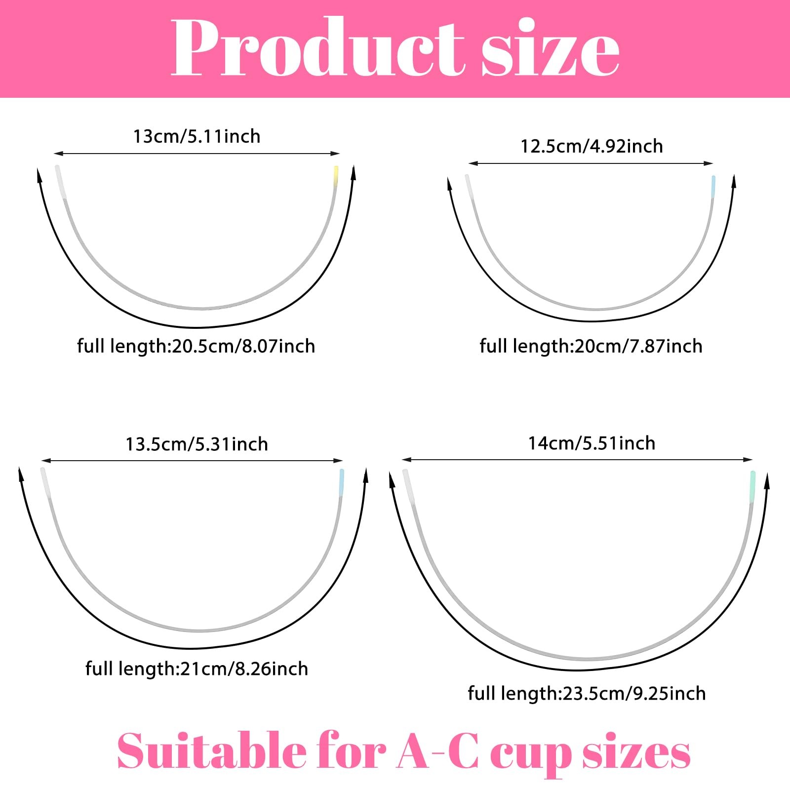 12Pairs Underwire Carbon Steel Bra Underwire Replacement Metal Bra Wire Bras …