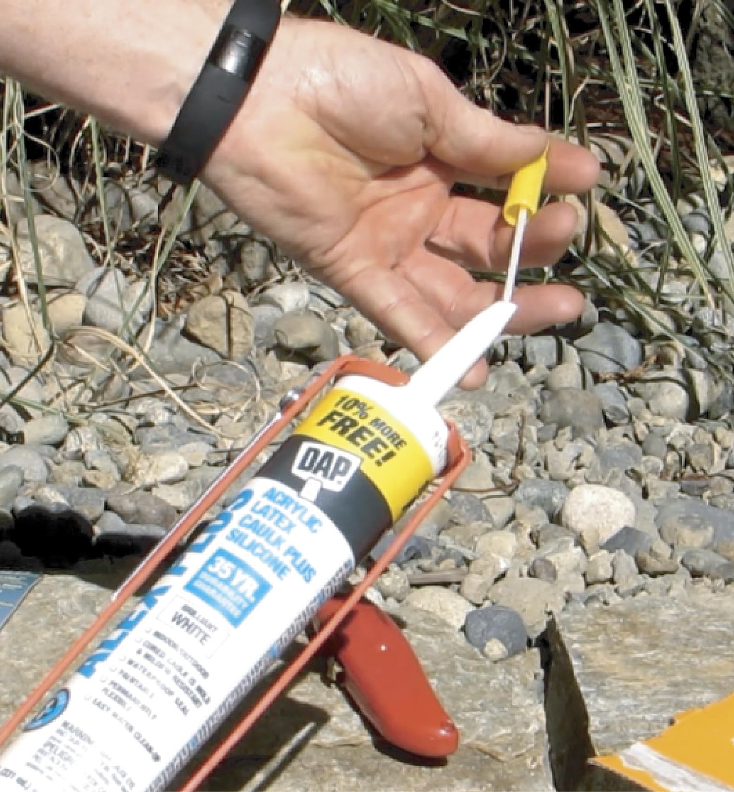 Caulk Cap CCY Saver Series, Reusable Tube 10 ounces, yellow