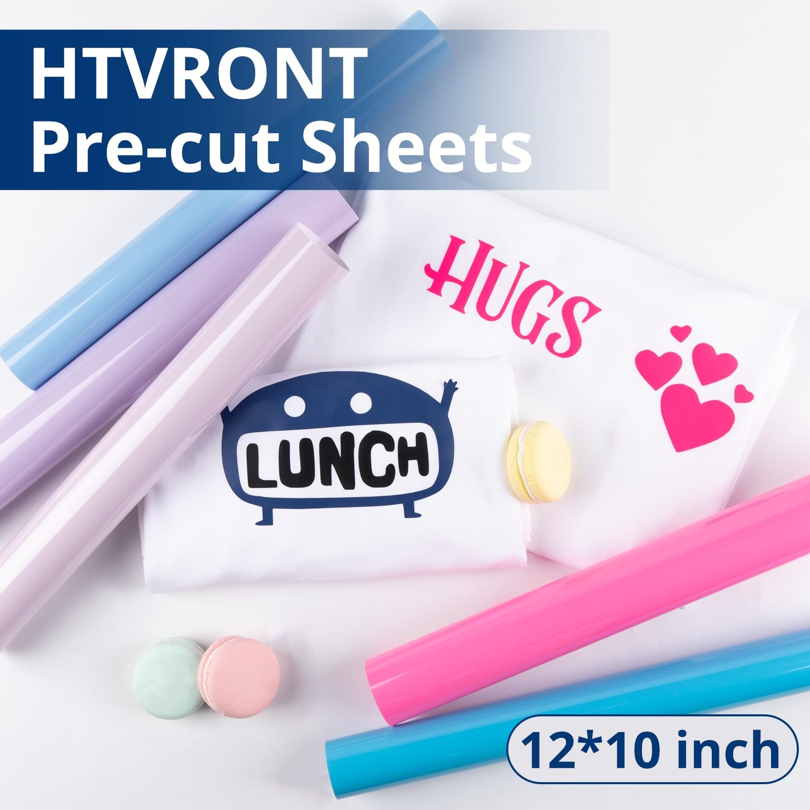 Htvront Heat Transfer Blue Htv – 13 Sheets Of Various Blue Htv For Shirts