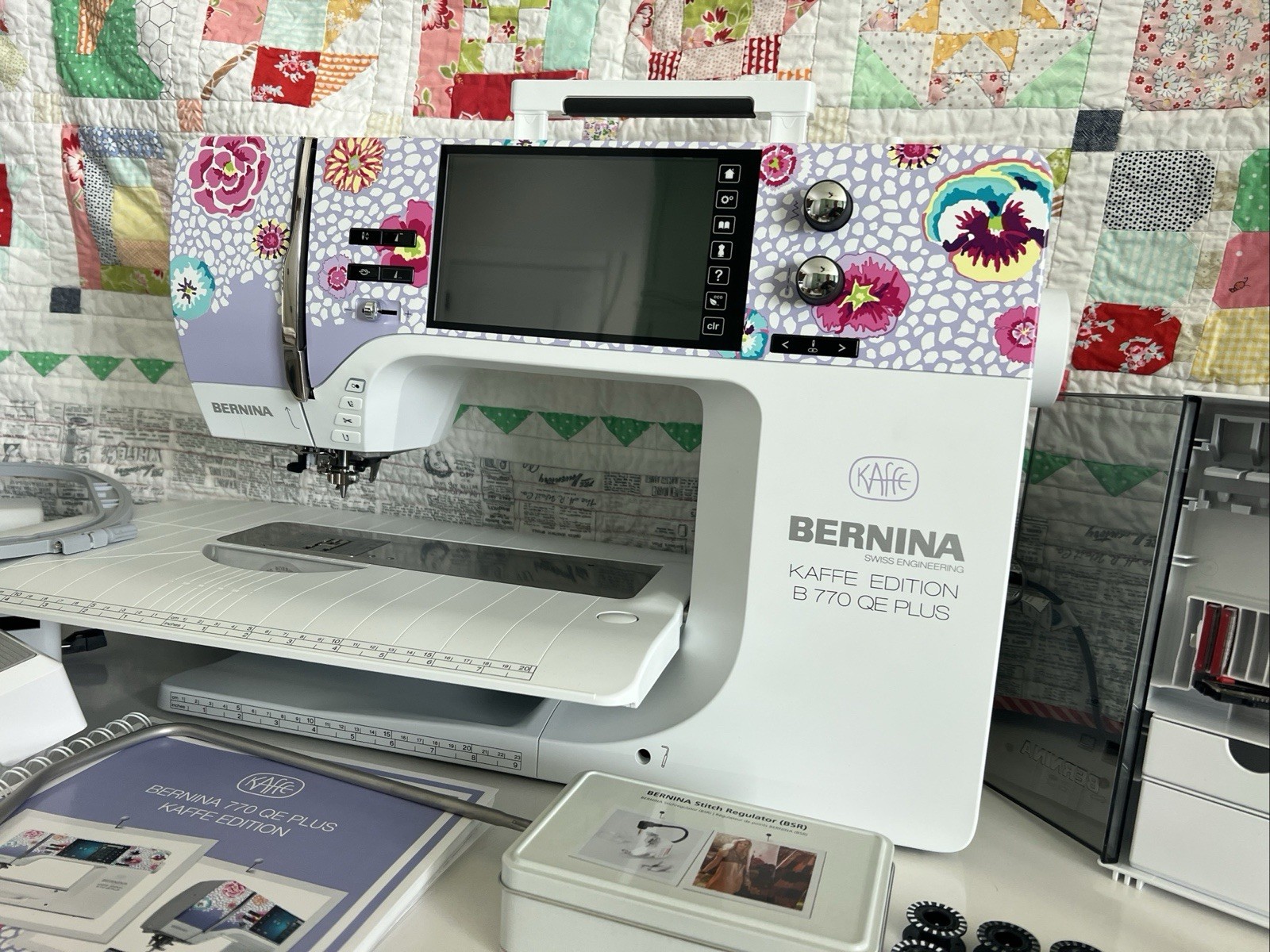 Bernina 770QE Plus Kaffe Sewing, Quilting, and Embroidery Machine with SDT Unit