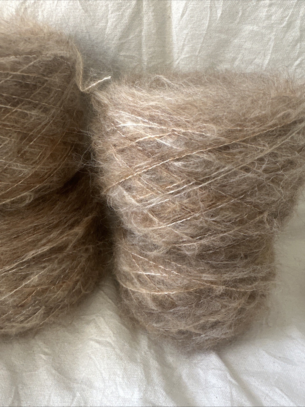 Mohair Yarn 77% Wool/ 23% Viscose High Quality Wheat Color 855G Total