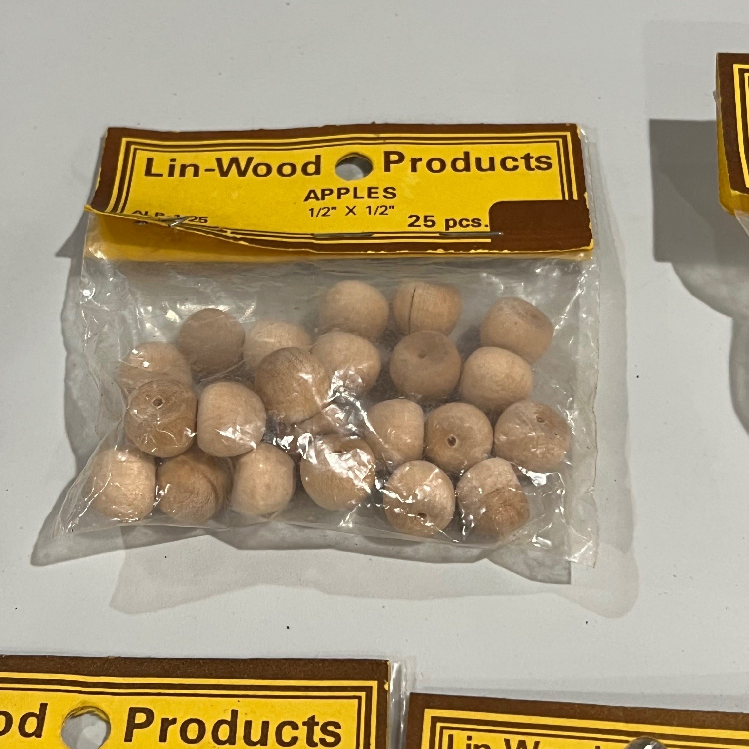Lin-Wood Products Wooden Craft Pieces Mixed Lot of 6 New Old Stock USA