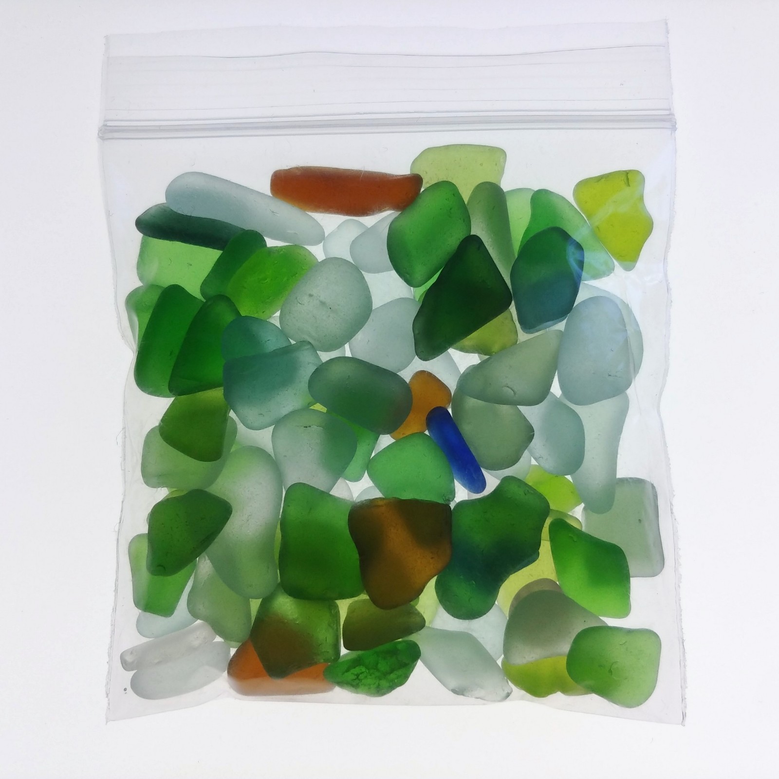 2 oz Bag of Tiny Small Sea Glass In Asst Colors As Shown, Bulk, Surf Tumbled, NY