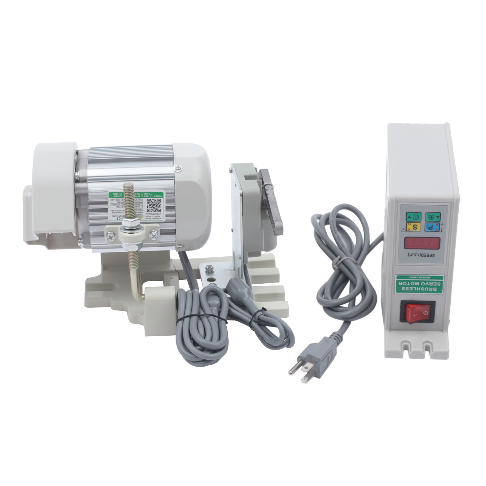 Electric Leather Skiver Skiving Peeling Machine & 600W Brushless Servo Motor Set