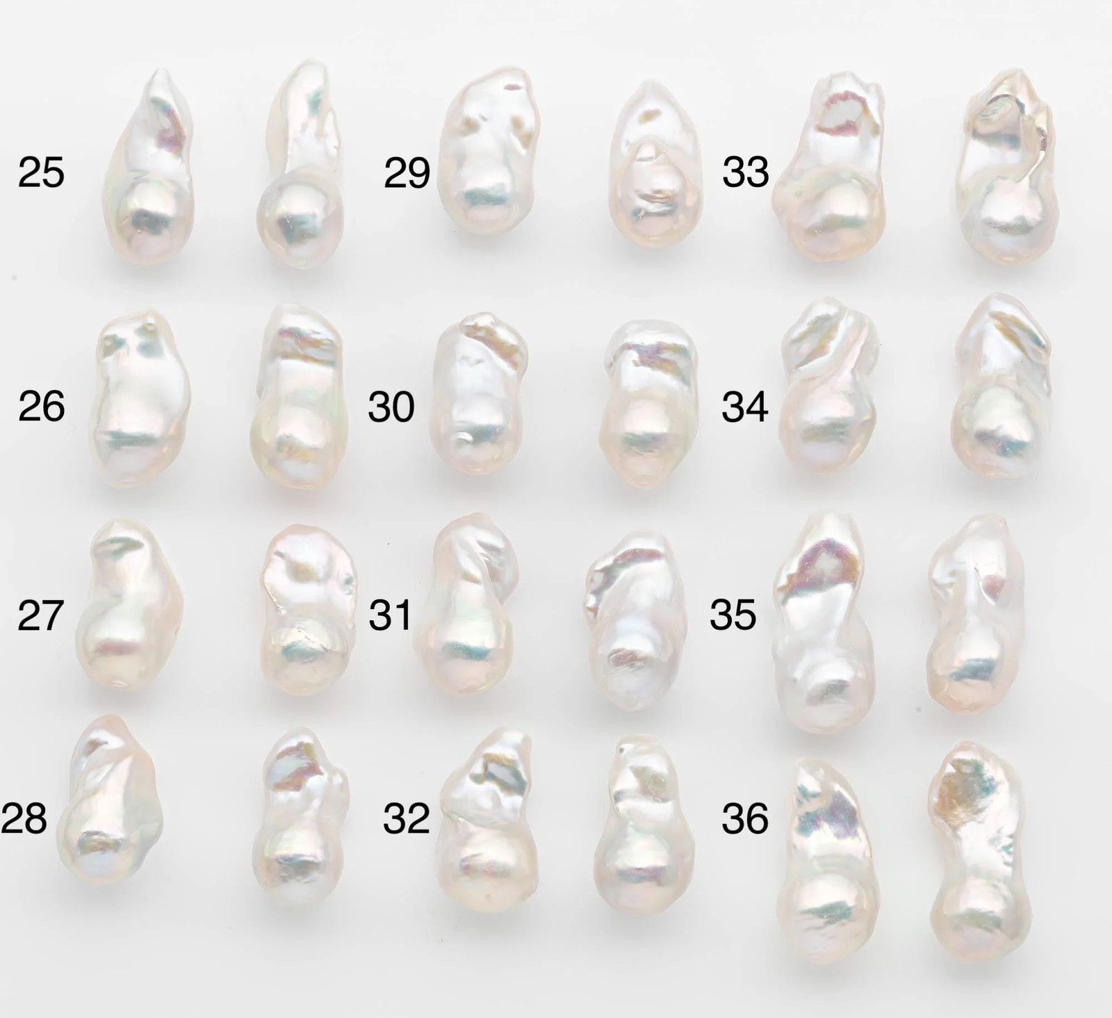 15-17mm White Baroque Pearl Matching Pair, High Luster Freshwater Pearls for Ea