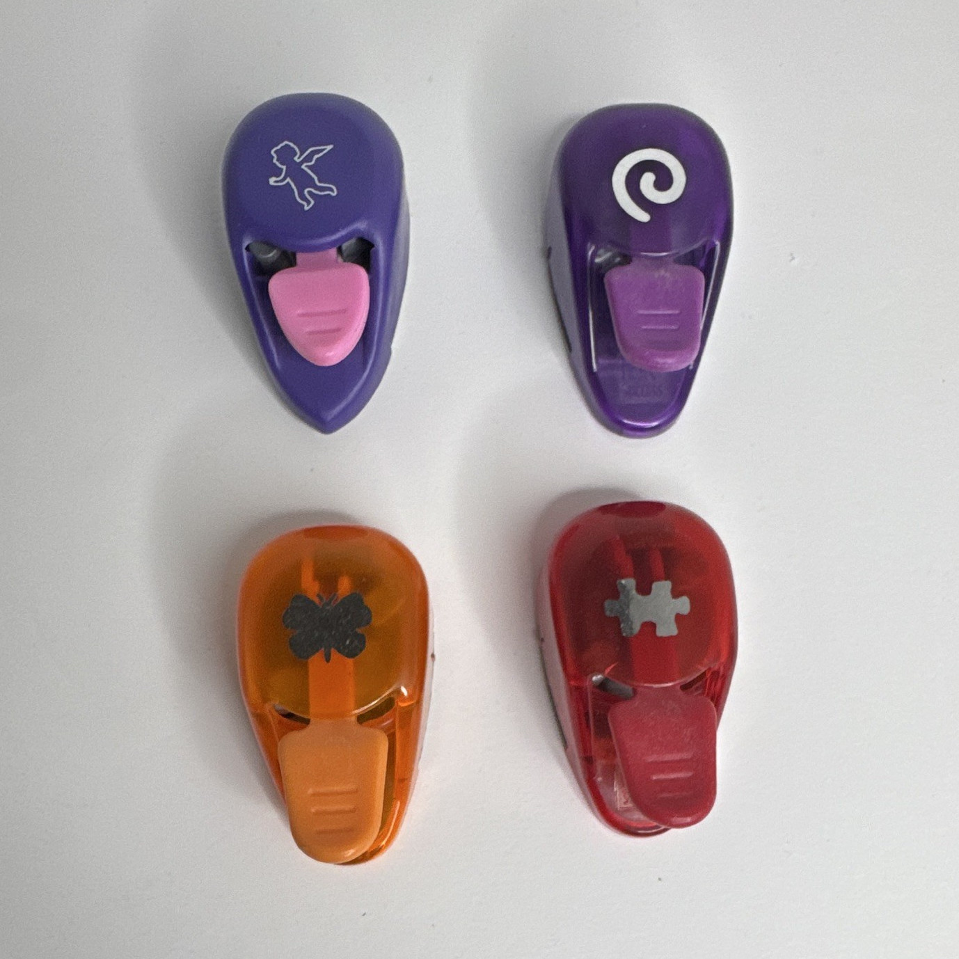 EK Success Brands Lot of 4 Paper Punches Butterfly Shapes, Less Than 1″