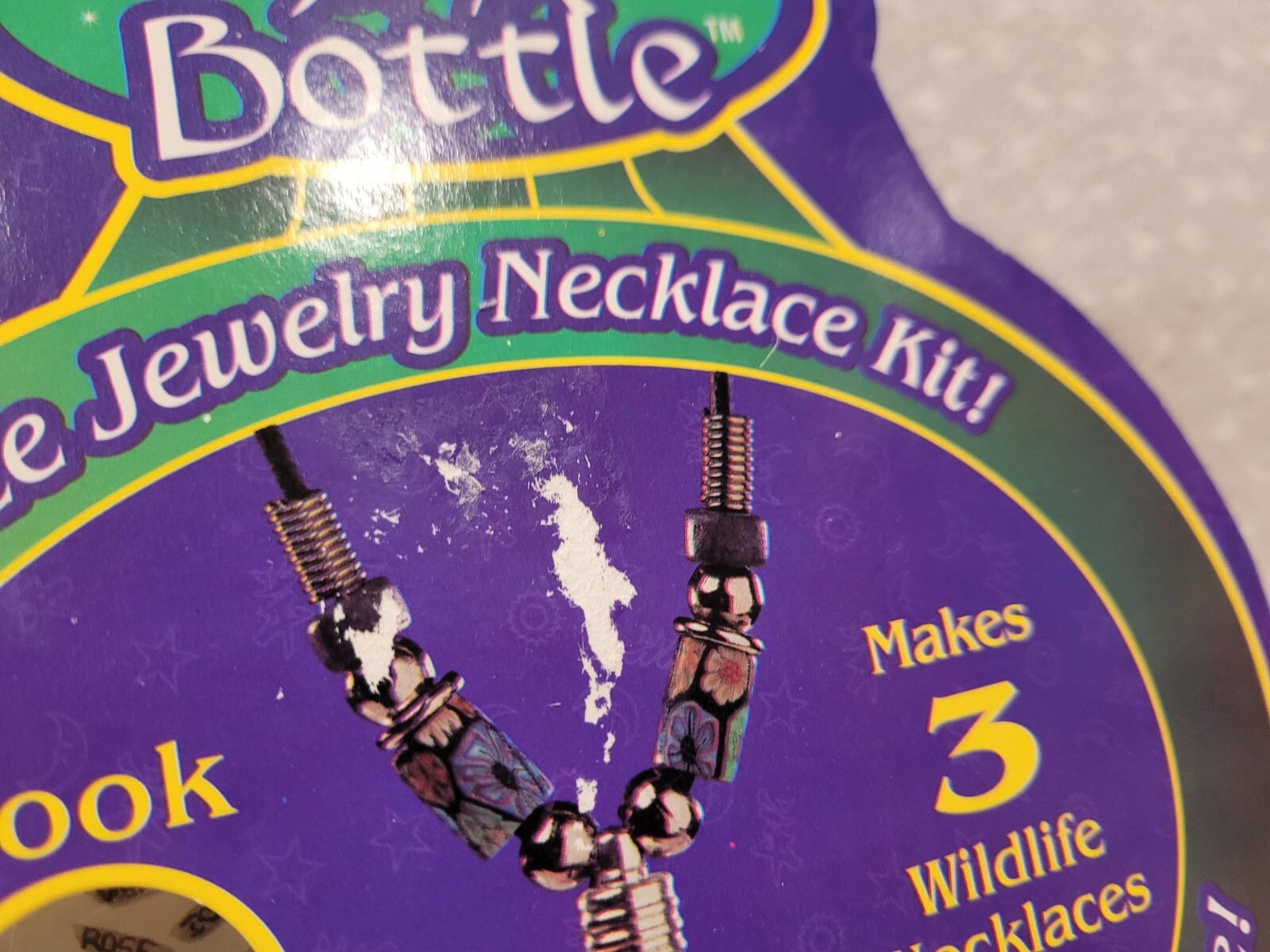2001 Y2K Art Skills Message in a Bottle Rice Jewelry Wildlife Necklace Kit NOS