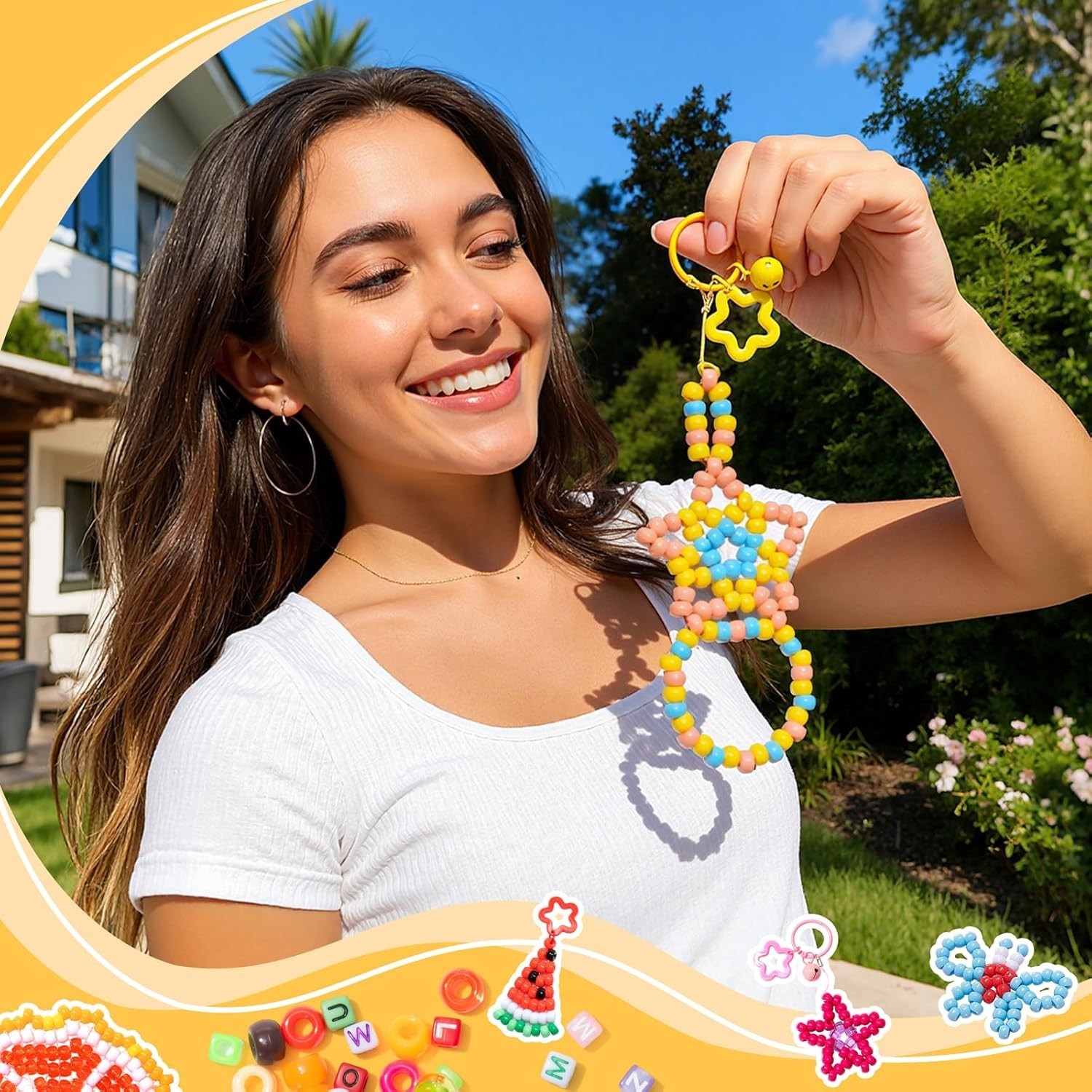 Expand Your Crafting with 1200 Pcs of Multi-Colored Kandi Beads for All Ages