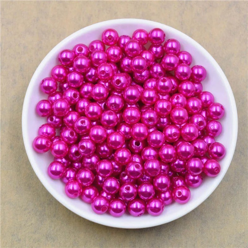 GLASS PEARL BEADS ROUND 3/4/6/8/10/12mm 50x100x300x400x500x1000 Jewelry Making