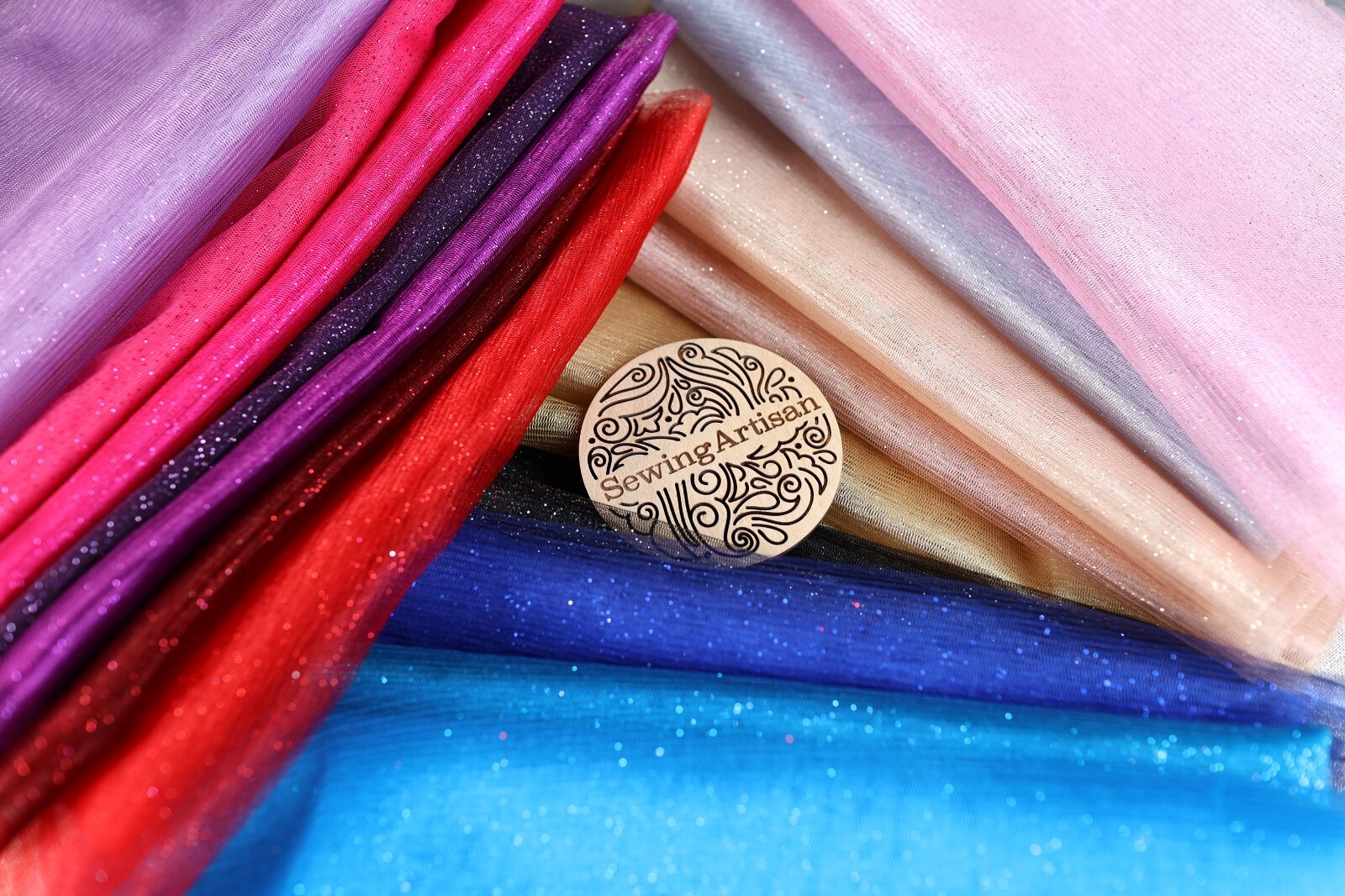 20 Colors Glitter Mesh Semi Soft Fabric By the Yard