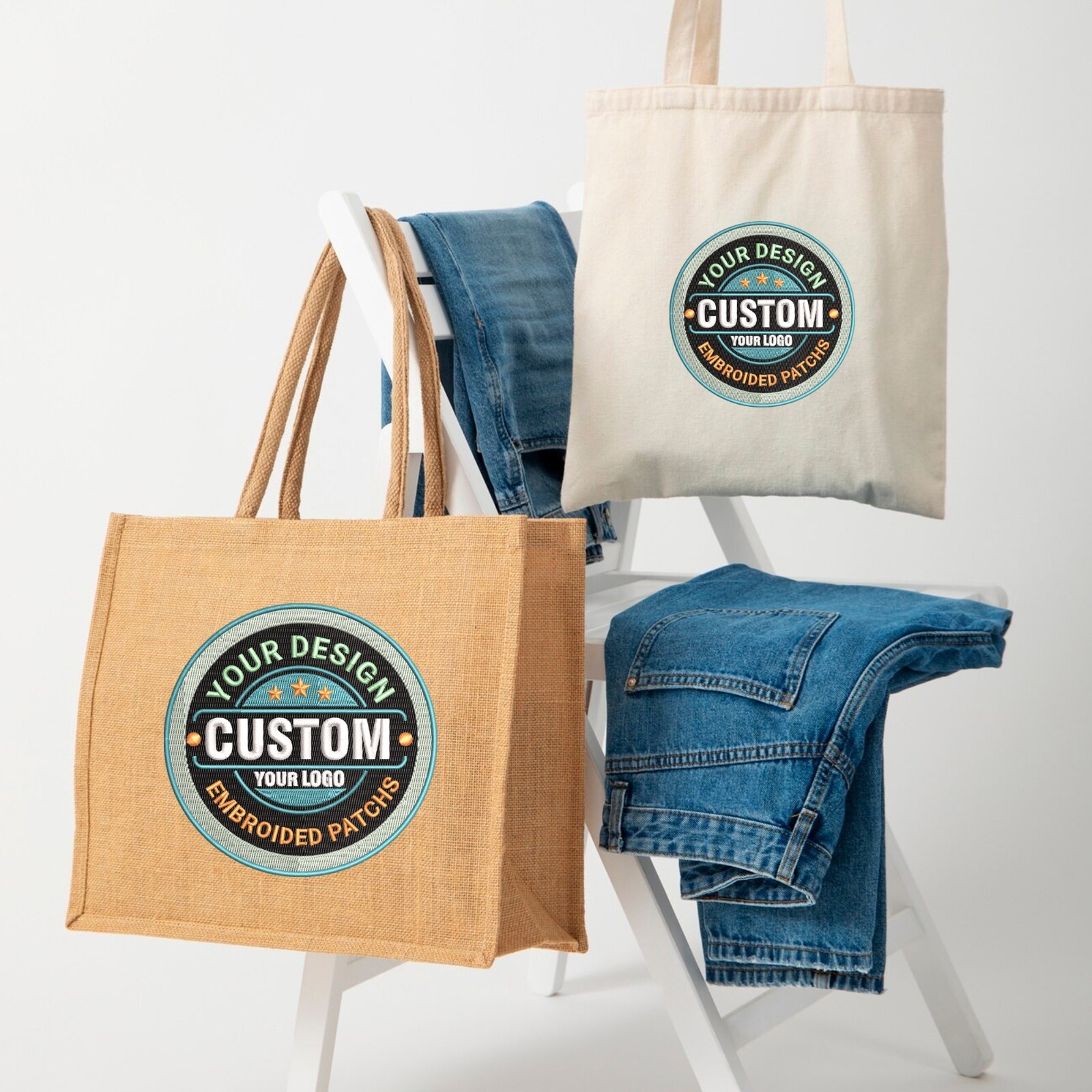 Custom Embroidered Logo Patch, Personalized Logo Patches, Sew on/Iron On Patch
